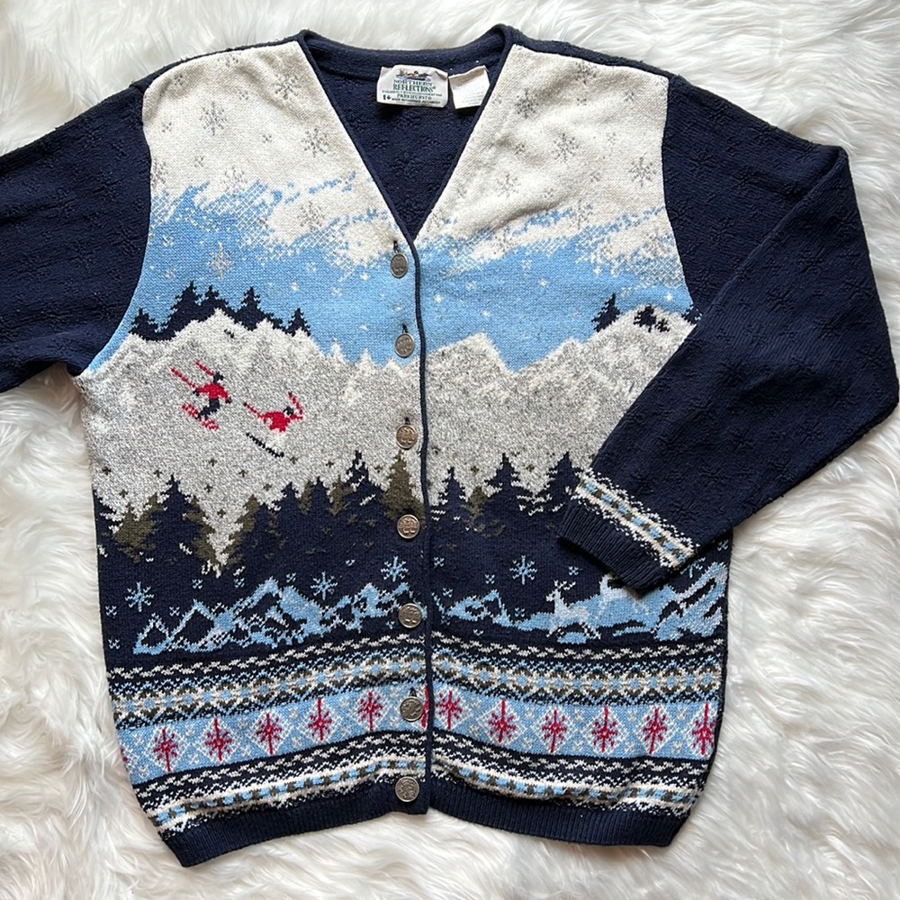 Northern Reflections Parkhurst Ski Scene Vintage & Rare Sweater